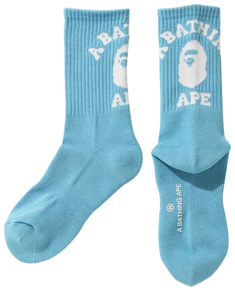BAPE College Socks BlueSax