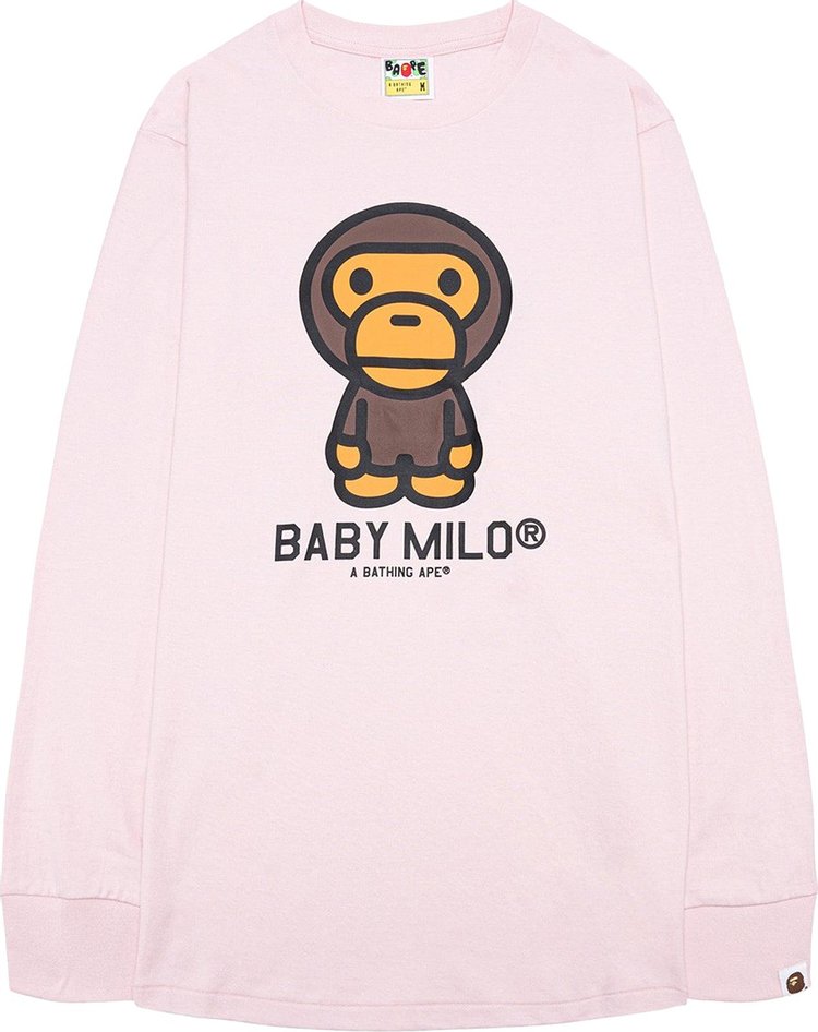 BAPE Baby Milo Long-Sleeve Tee 'Pink'