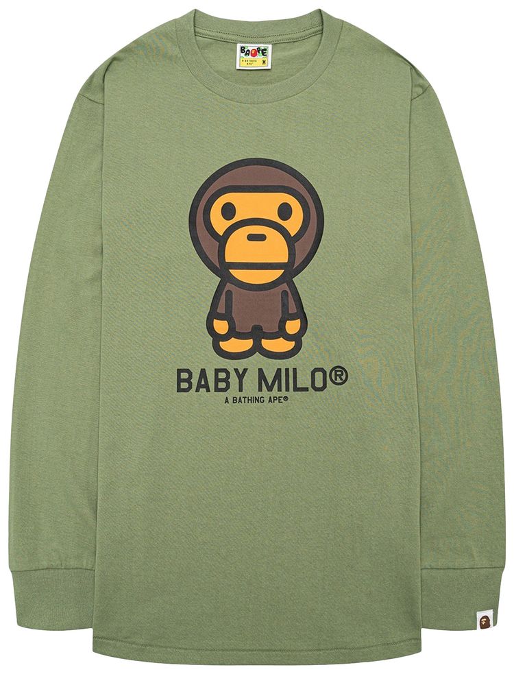 Achetez des BAPE Baby Milo LongSleeve Tee 'Olive Drab' 2G80 111 001