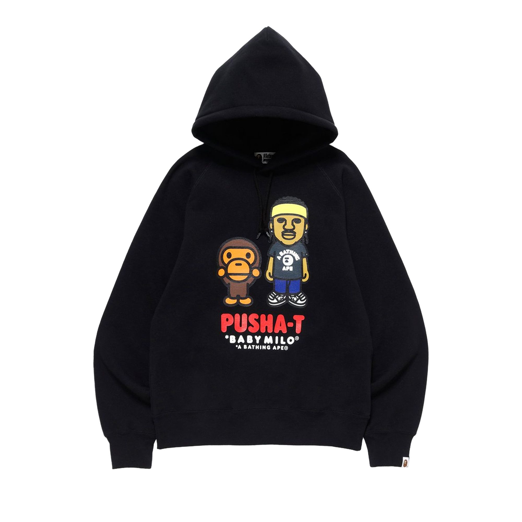 Size xxl BAPE x Pusha-T Baby Milo Pullover Hoodie 'Black'
