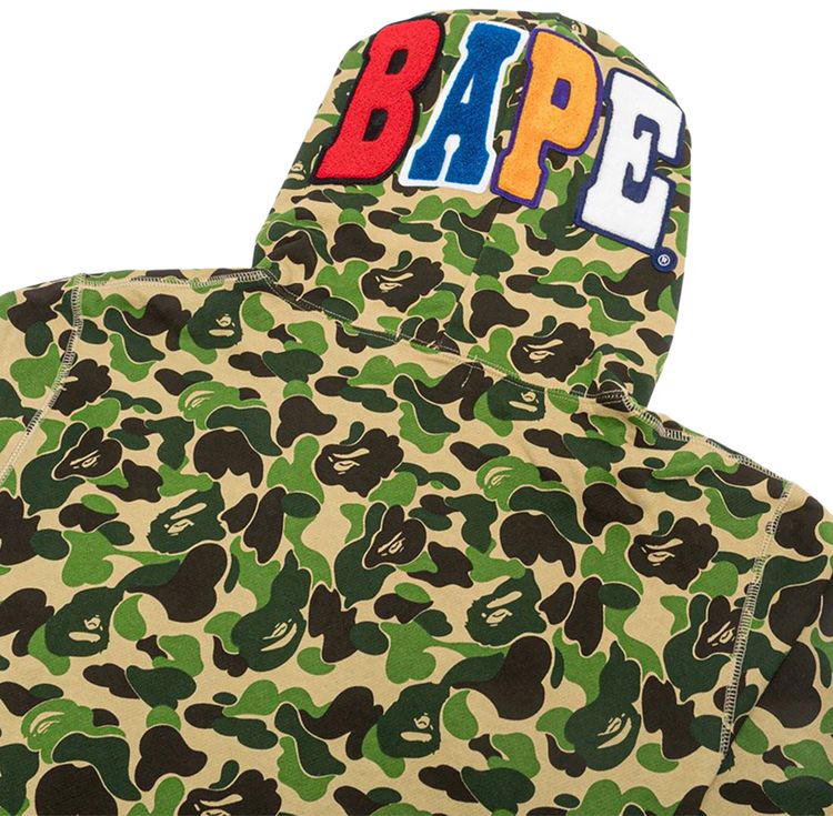BAPE ABC Camo 2nd Ape Wide Pullover Hoodie Green