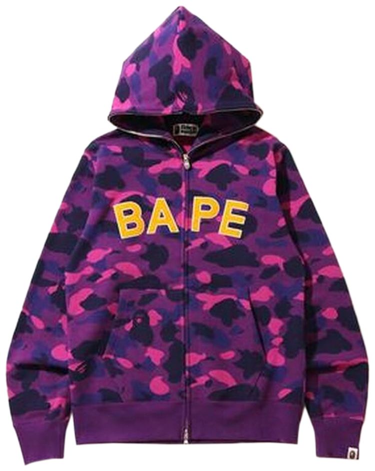 BAPE Color Camo Full Zip Hoodie Purple