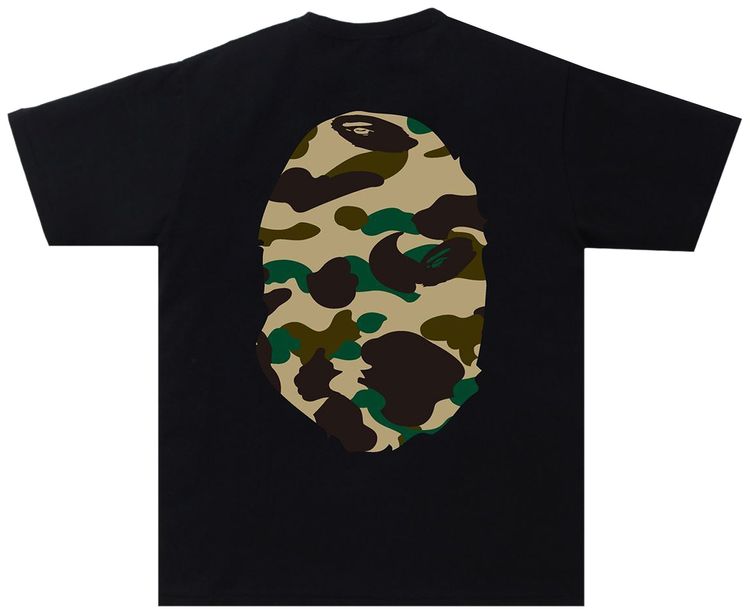 BAPE 1st Camo Big Ape Head Tee BlackYellow