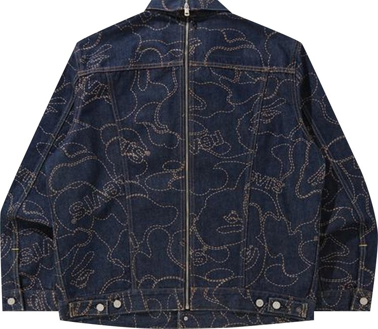 BAPE x Levis Camo Trucker Jacket NavyIndigo