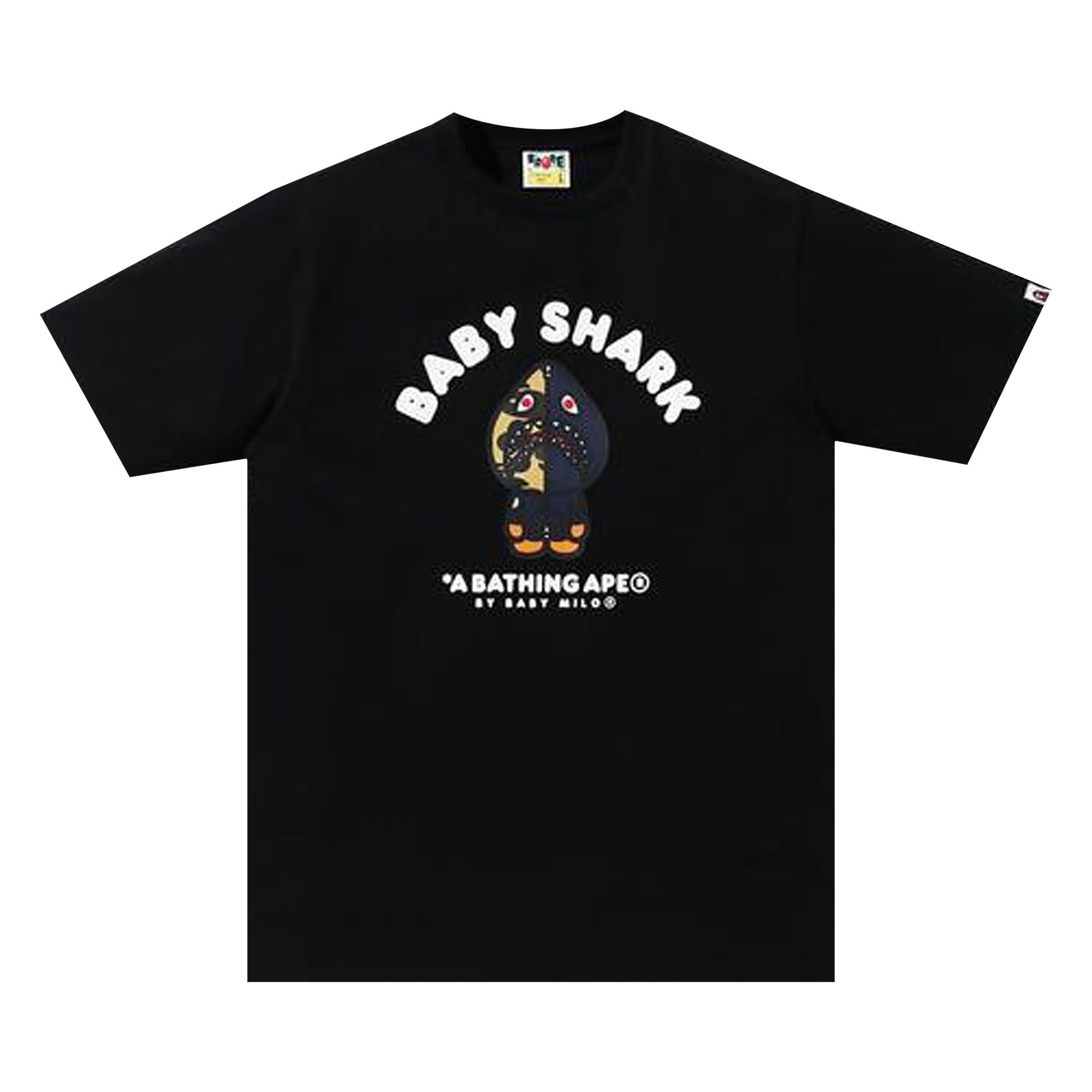 Buy BAPE Baby Milo Shark College Tee Black Navy 2H20 110 014 BLACK NAVY GOAT