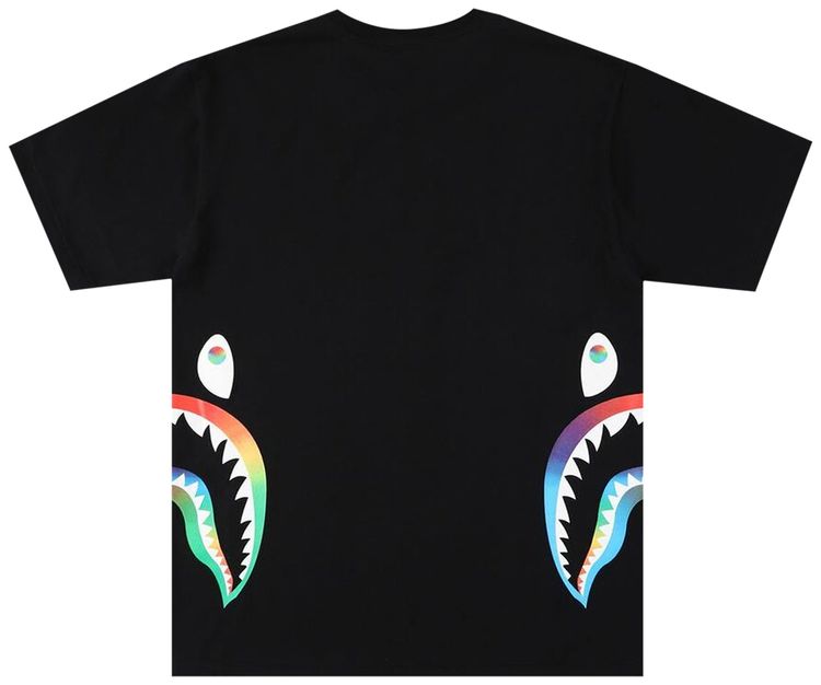 BAPE Rainbow Side Shark Tee Black