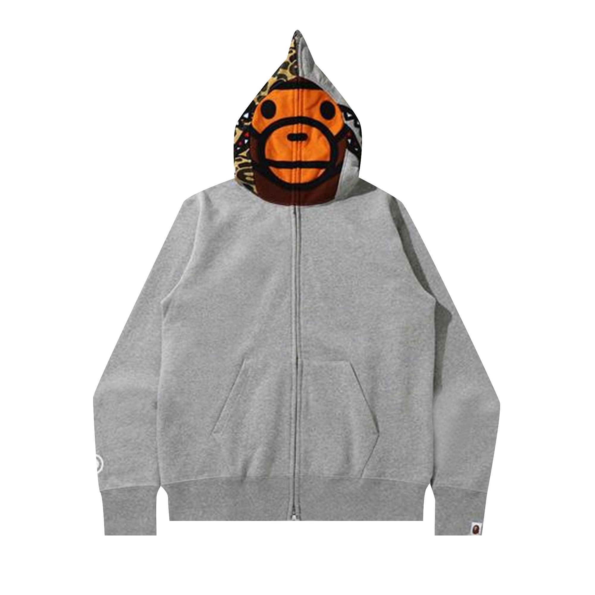 BAPE Milo Shark Full Zip Hoodie 'Grey'