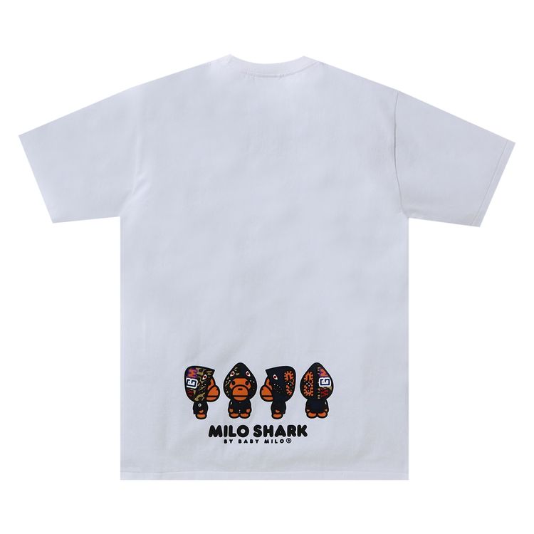 BAPE Milo Shark Tee WhiteNavy