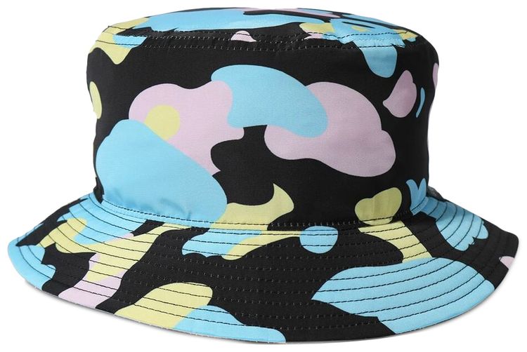BAPE New Multi Camo Bucket Hat Black