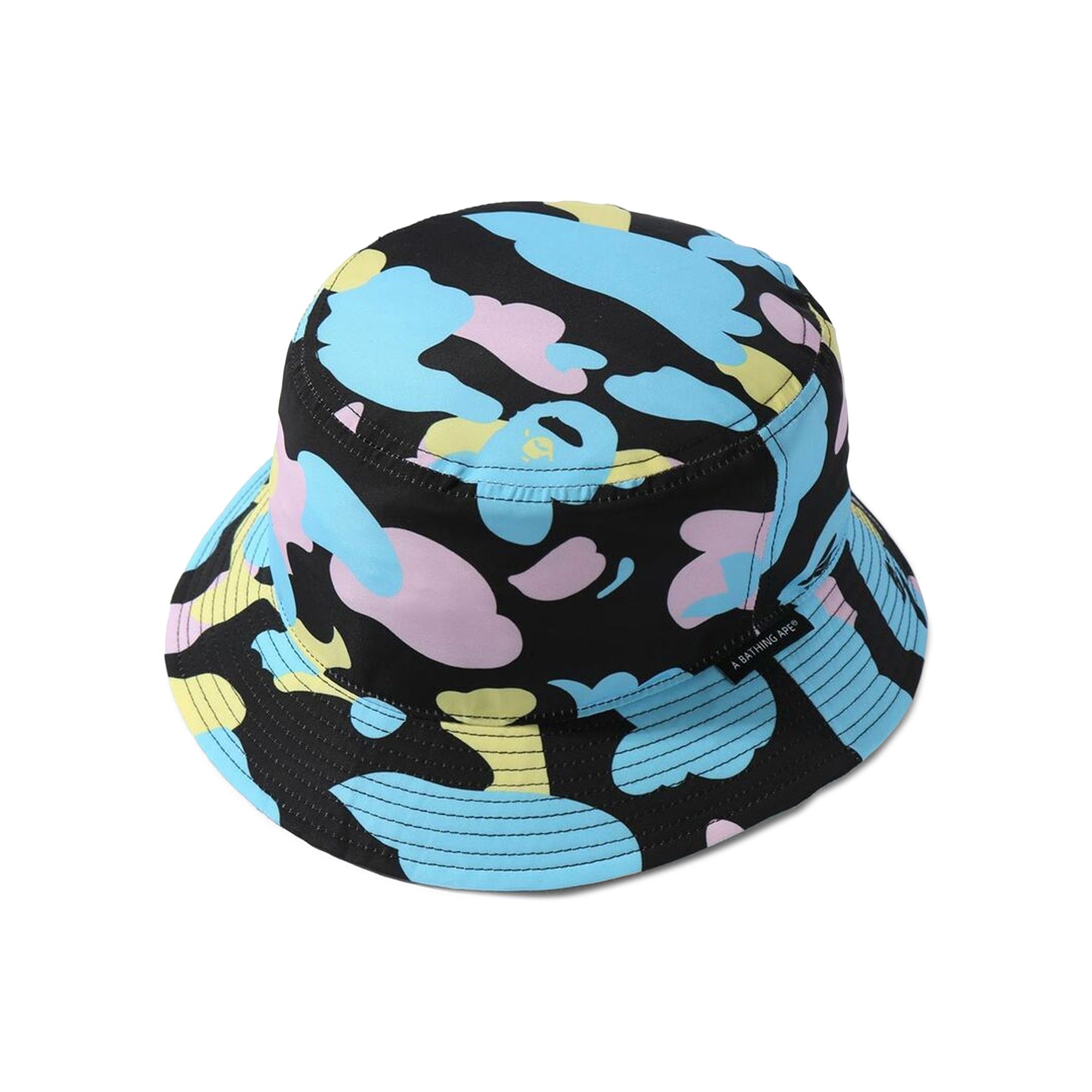 Buy BAPE New Multi Camo Bucket Hat Black 1H30 180 005 BLACK GOAT