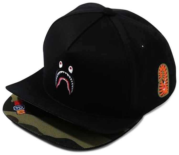 BAPE Double Visor Shark Snap Back Cap Black