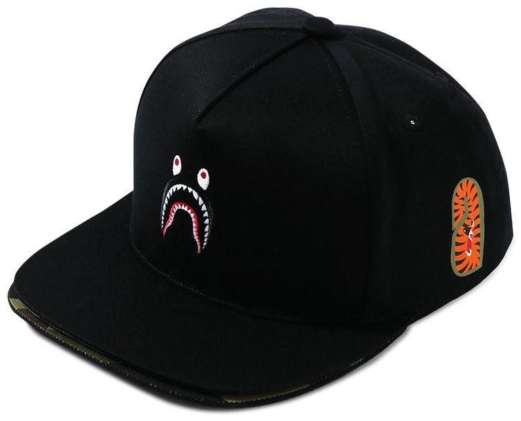 BAPE Double Visor Shark Snap Back Cap Black