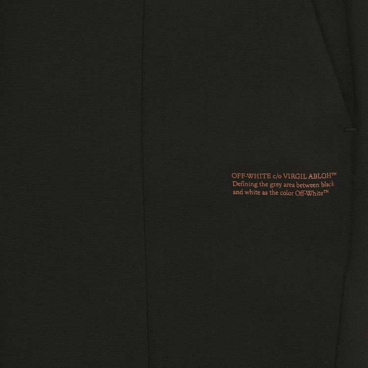 Off White Light Wool Tailored Pant Black