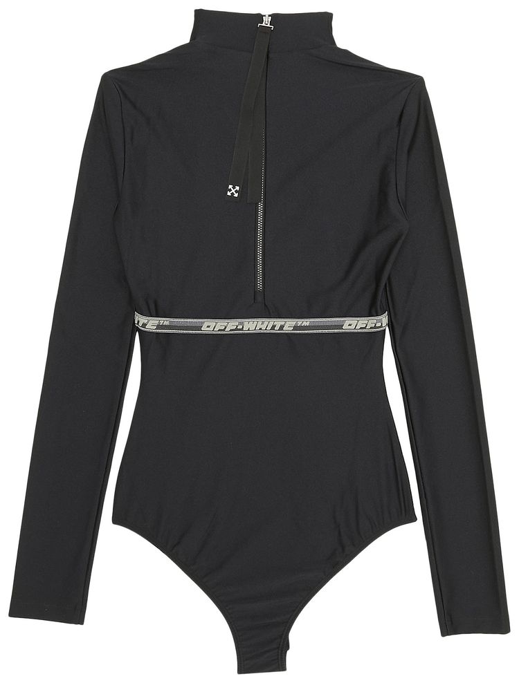 Off White Athletic Logo Piping Shiny Body Black