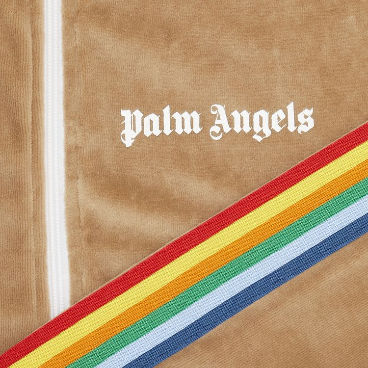 Palm Angels PA Rainbow Chenille Track Jacket Brown