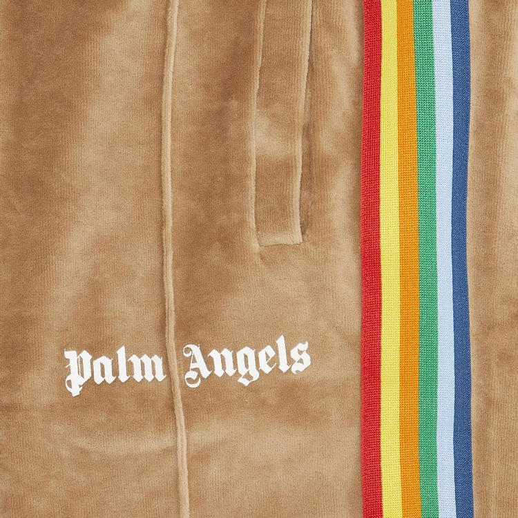 Palm Angels PA Rainbow Chenille Track Pant Brown