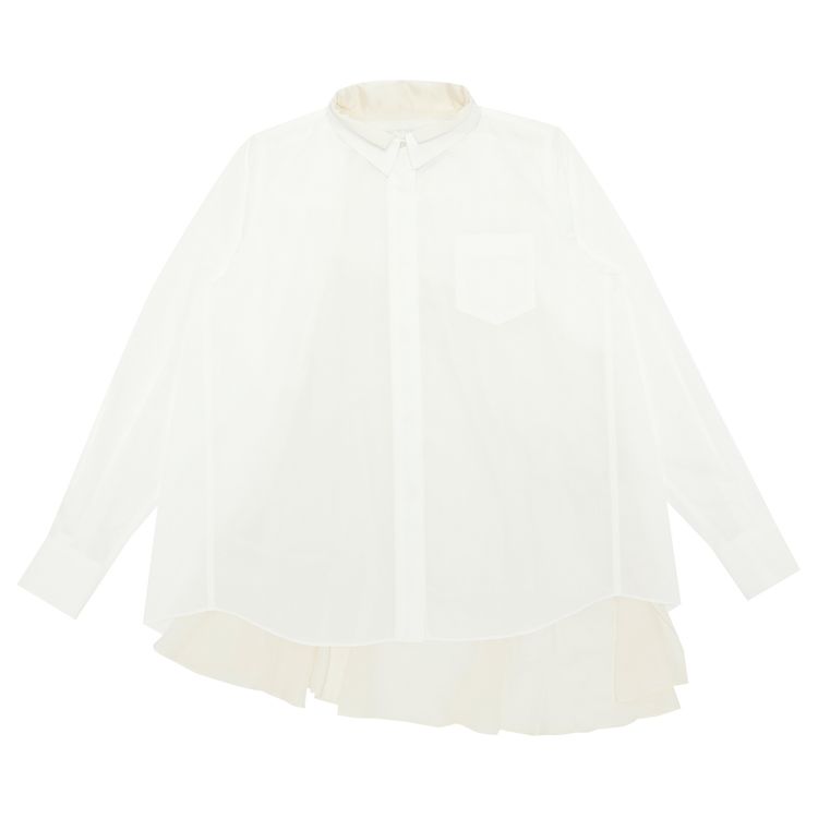 Sacai Cotton Poplin Satin Shirt White