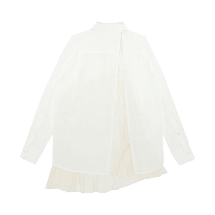 Sacai Cotton Poplin Satin Shirt White