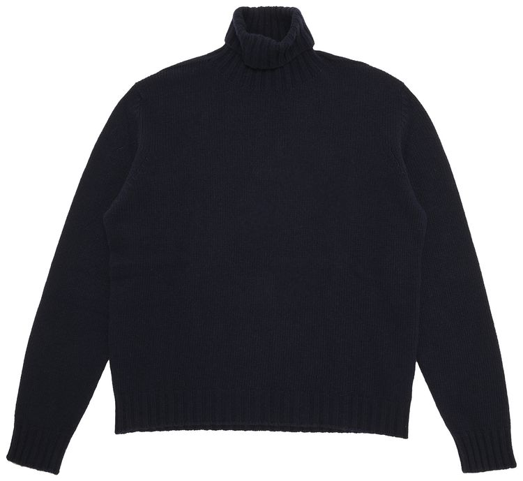 Palm Angels Curved Logo Turtleneck Black