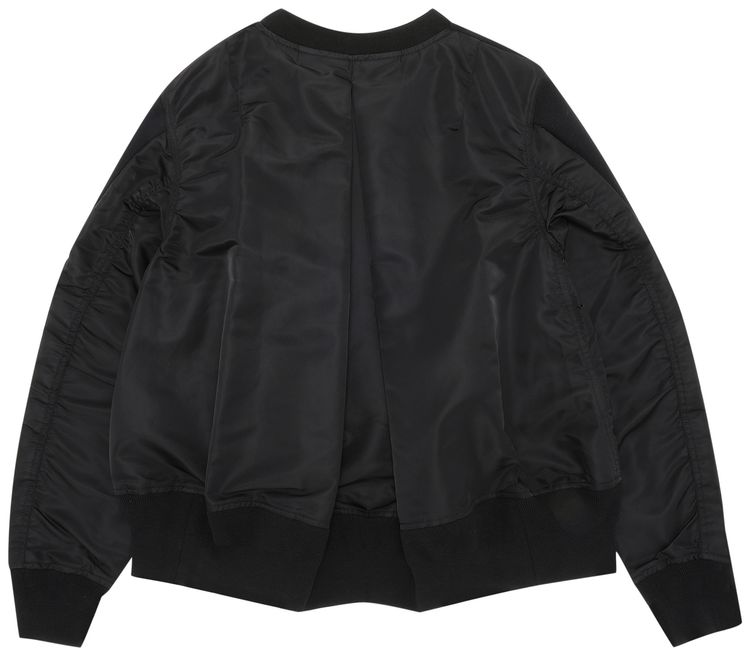 Sacai Nylon Twill Mix Pullover Black