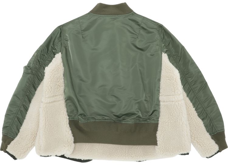 Sacai Nylon Twill Mix Blouson Khaki