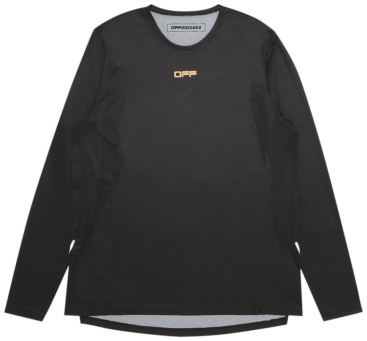 Off White Active Long Sleeve Tee BlackOrange