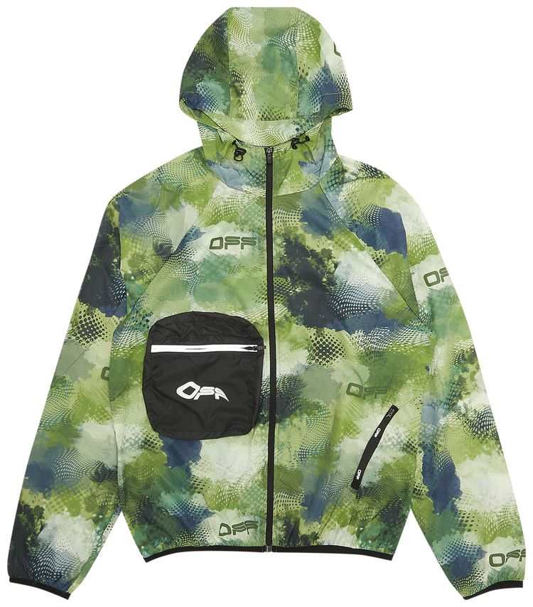 Off White Active Packable Jacket Aop Multicolor