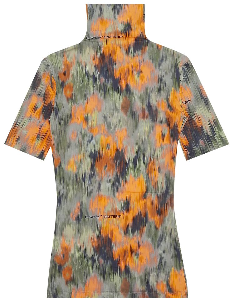 Off White Chine Second Skin Turtleneck Multicolor