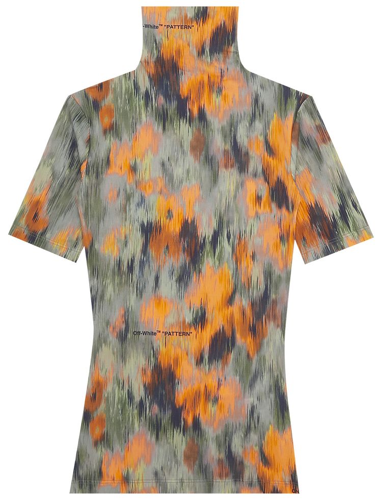 Off White Chine Second Skin Turtleneck Multicolor
