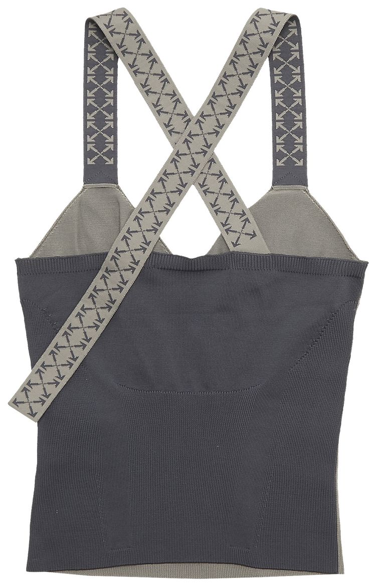 Off White Bold Tank Top GreenGrey