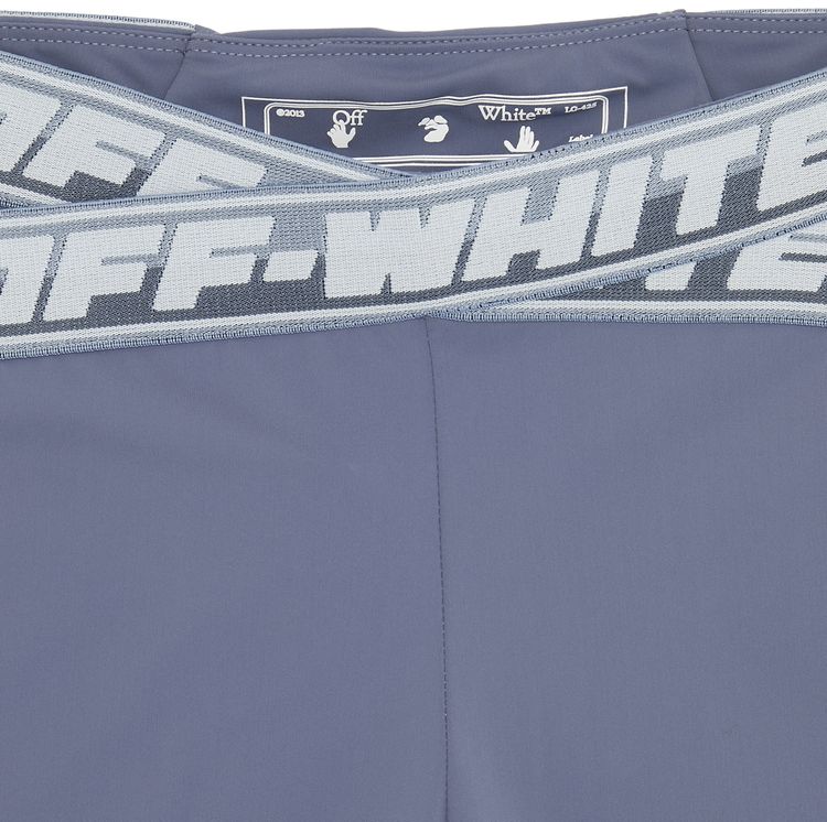 Off White Athletic Logo Band Leggings Medium Grey