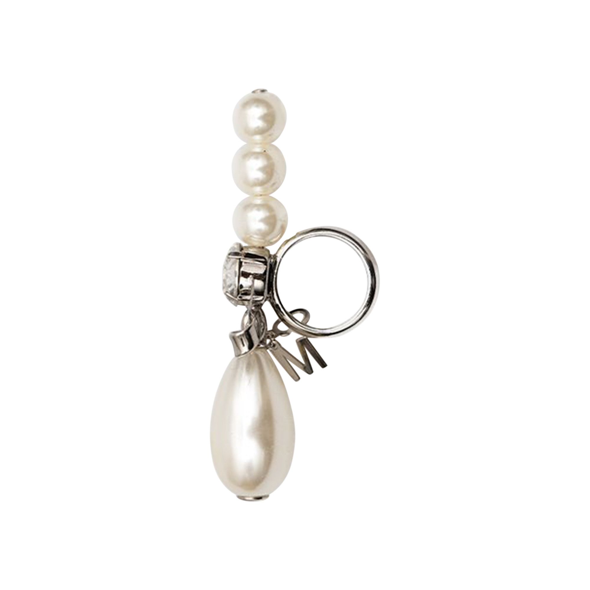 Buy MM6 Maison Margiela Pearl And Bow Detailed Long Ring Buy MM6 Maison Margiela Pearl And Bow Detailed Long Ring