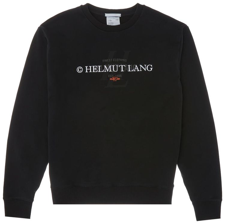 Helmut Lang Layer Logo Crewneck Sweatshirt Black