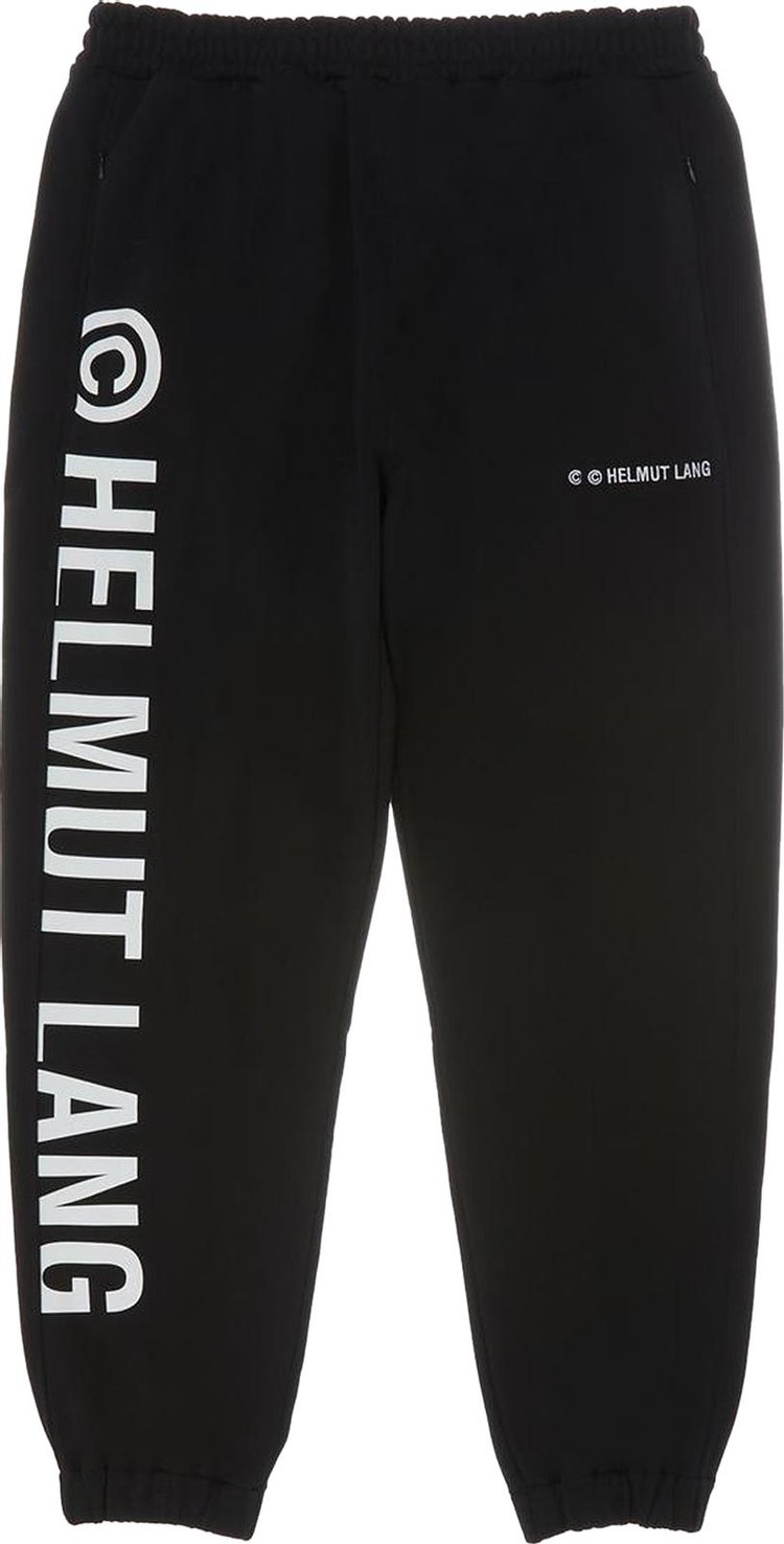 Helmut Lang Seam Logo Sweatpants 'Black'