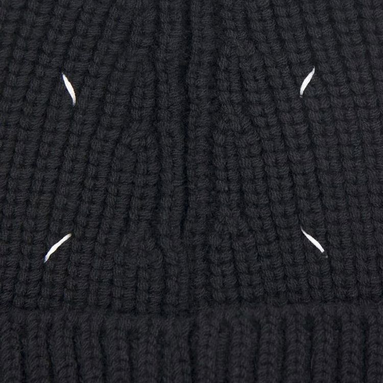 Maison Margiela Logo Stitch Beanie Black
