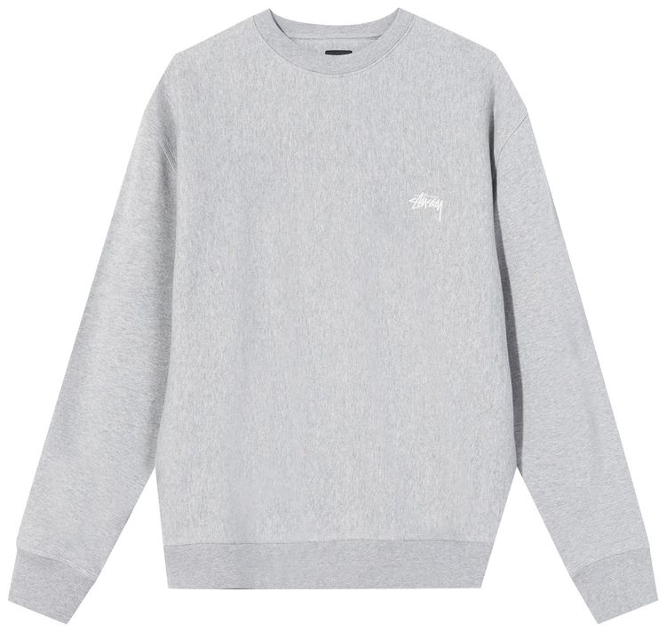 Stussy Stock Logo Crew Grey Heather