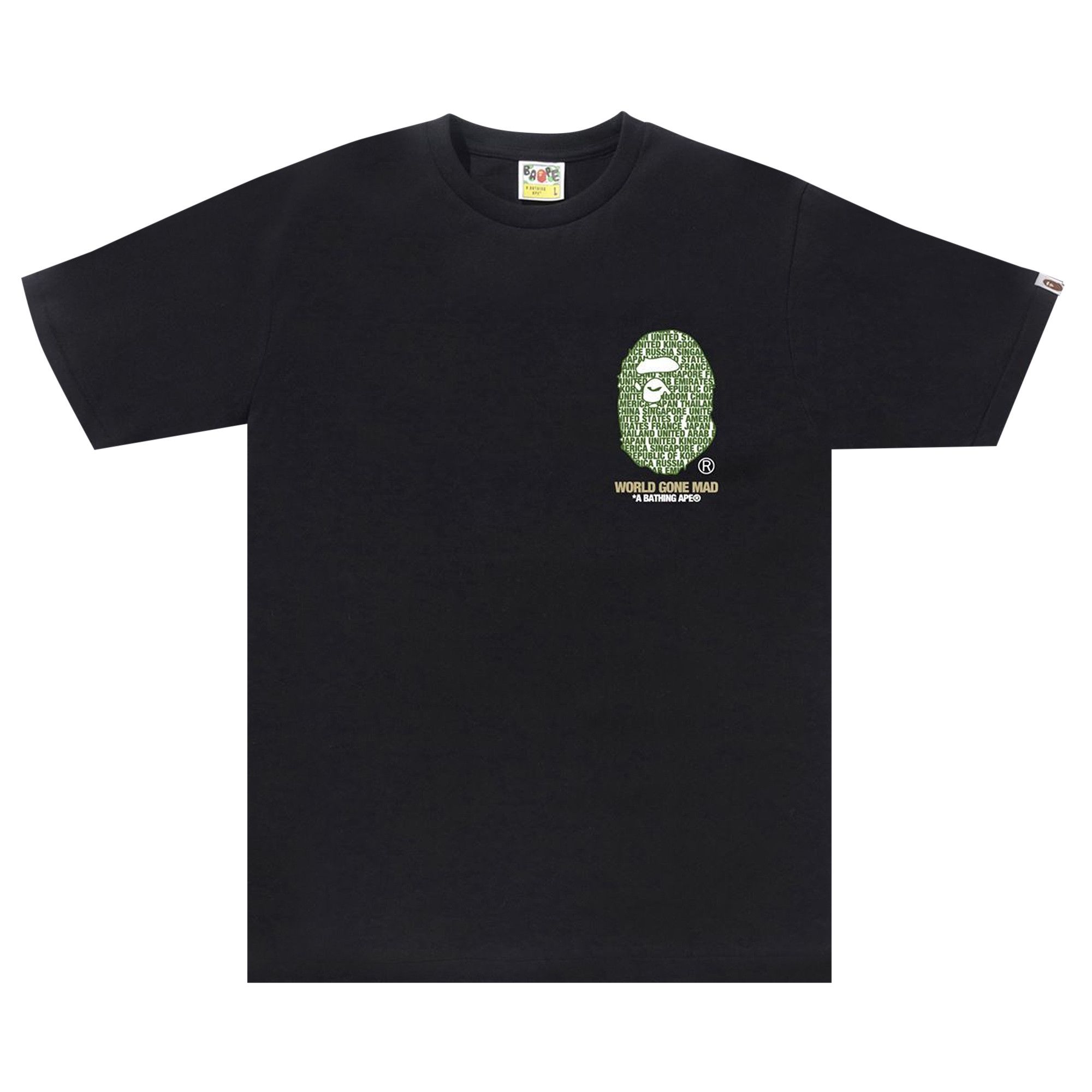★BAPE★College T-Shirt (Hot 人気)★Black A BATHING APE® College Tee | Bape official website – INT