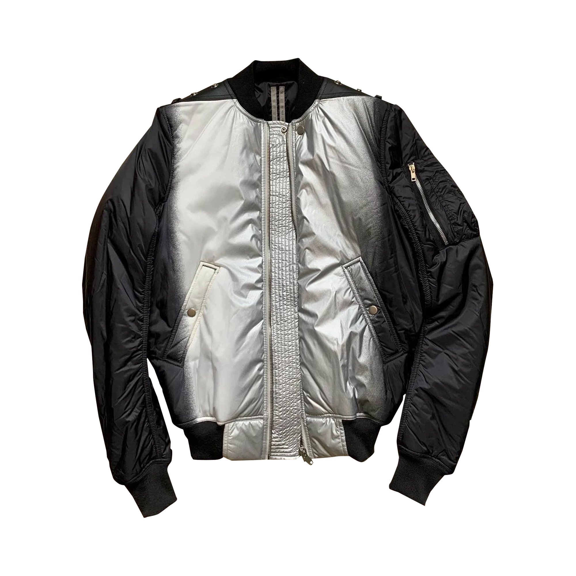 Buy Rick Owens Nylon Flight Bomber Jacket 'Black/Silver