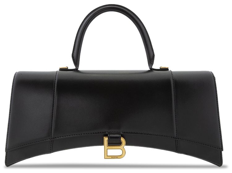 Balenciaga Hourglass Strech Top Handle Bag Black