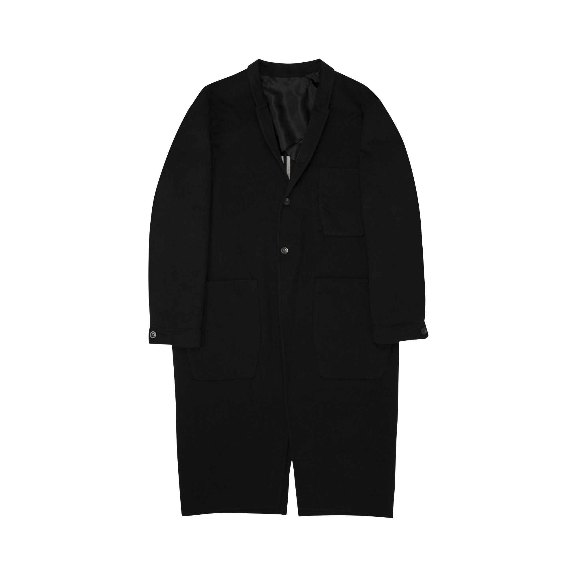Rick Owens Black Fogpocket Lido Coat