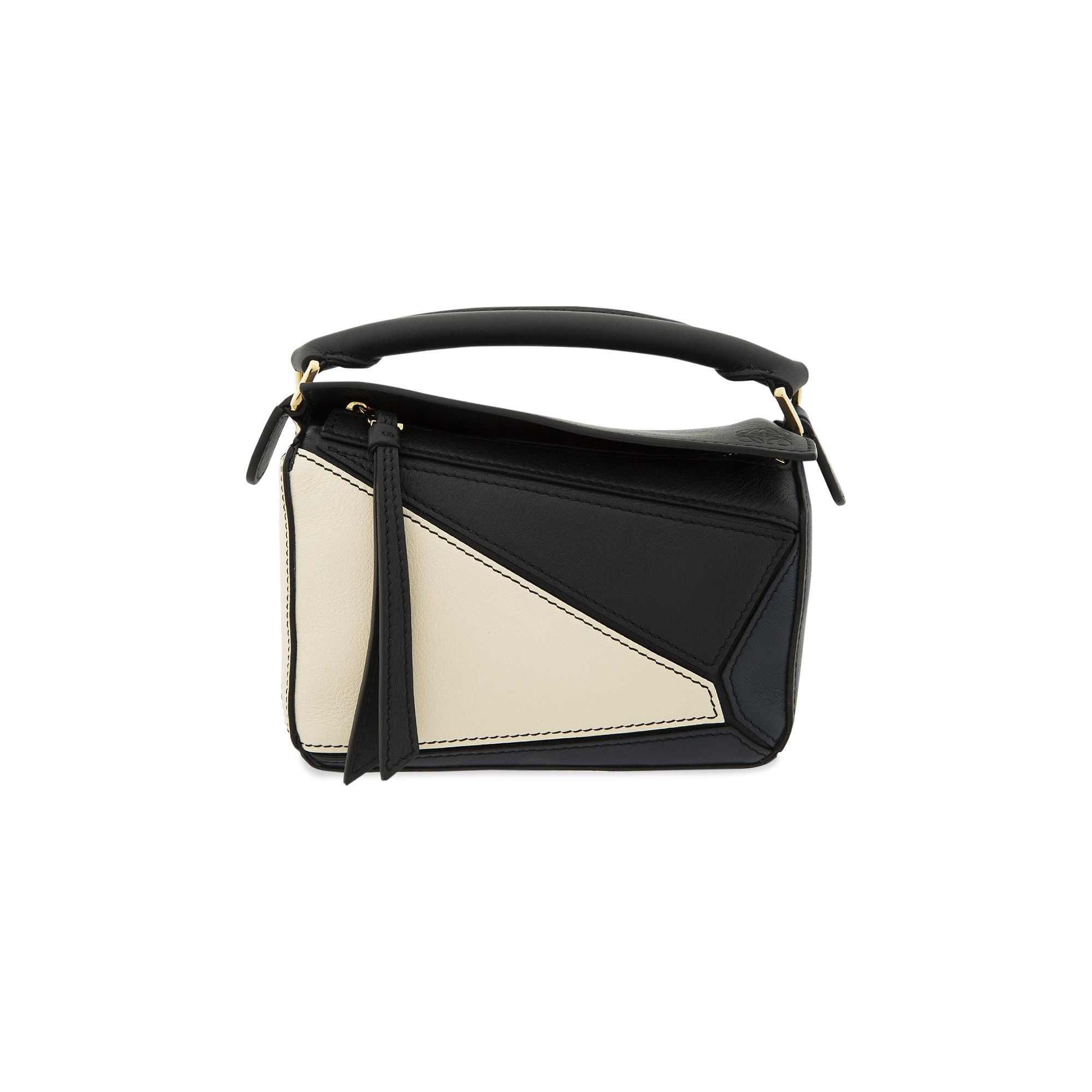 Buy Loewe Puzzle Mini Bag Black Angora A510U95X34 1676 GOAT