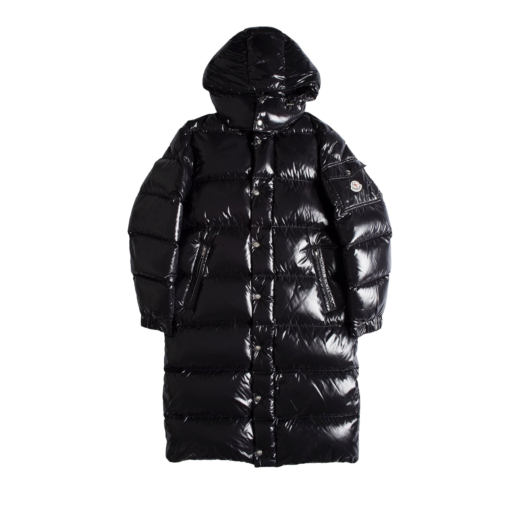 Buy Moncler Hanoverian Long Shiny Puffer Jacket 'Black' - 1D507 00 