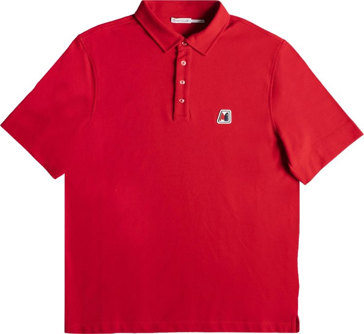 Moncler Maglia Polo With Logo 'Red'