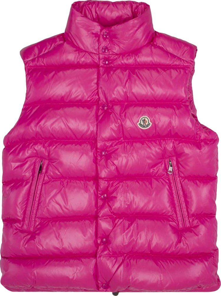 Moncler Tibb Shiny Puffer Vest 'Pink'