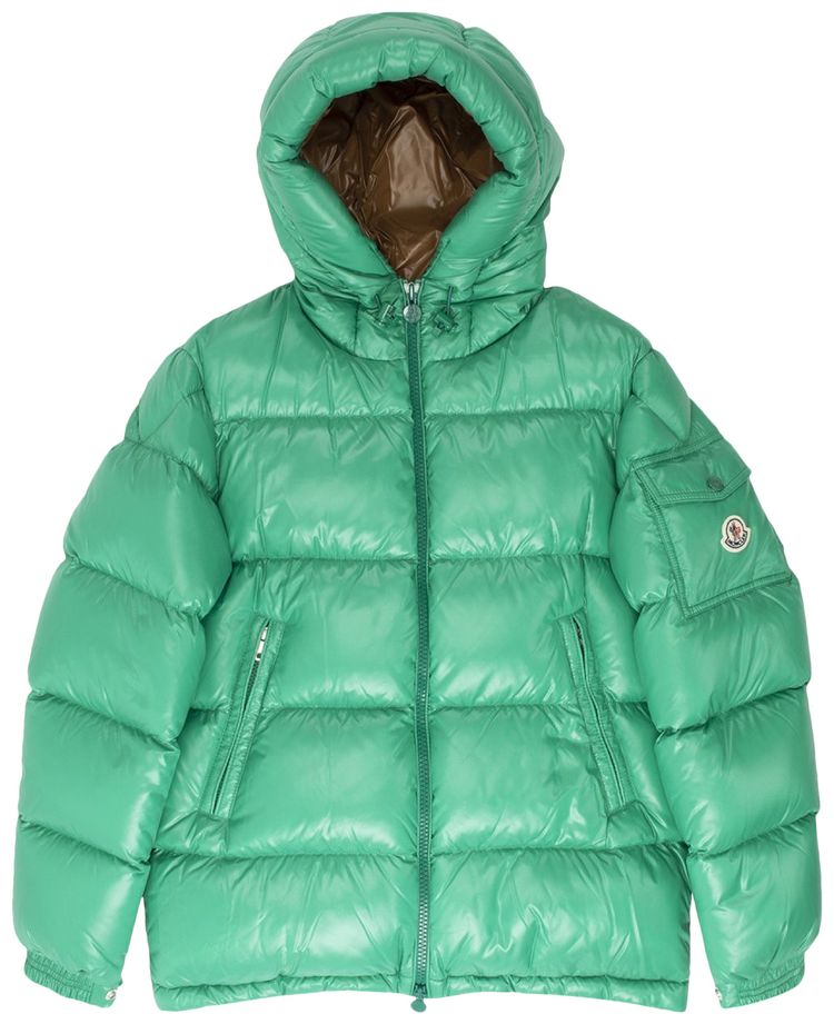 Moncler Ecrins Shiny Puffer Jacket 'Green'