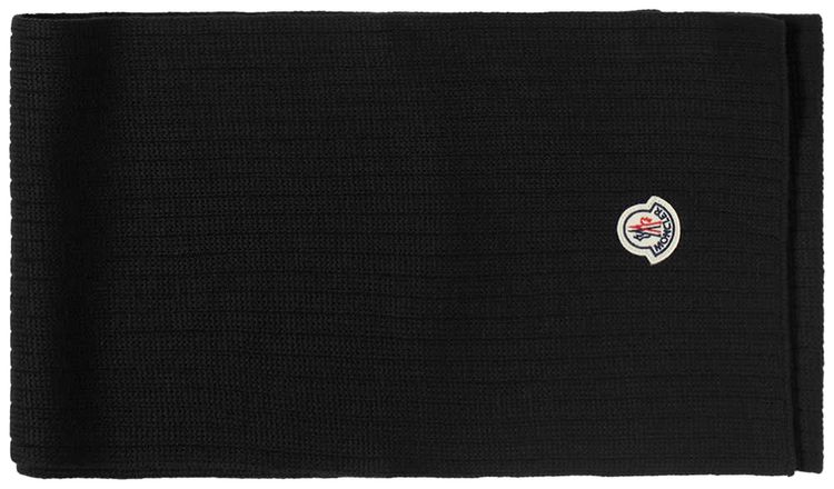 Moncler Small Logo Scarf Black