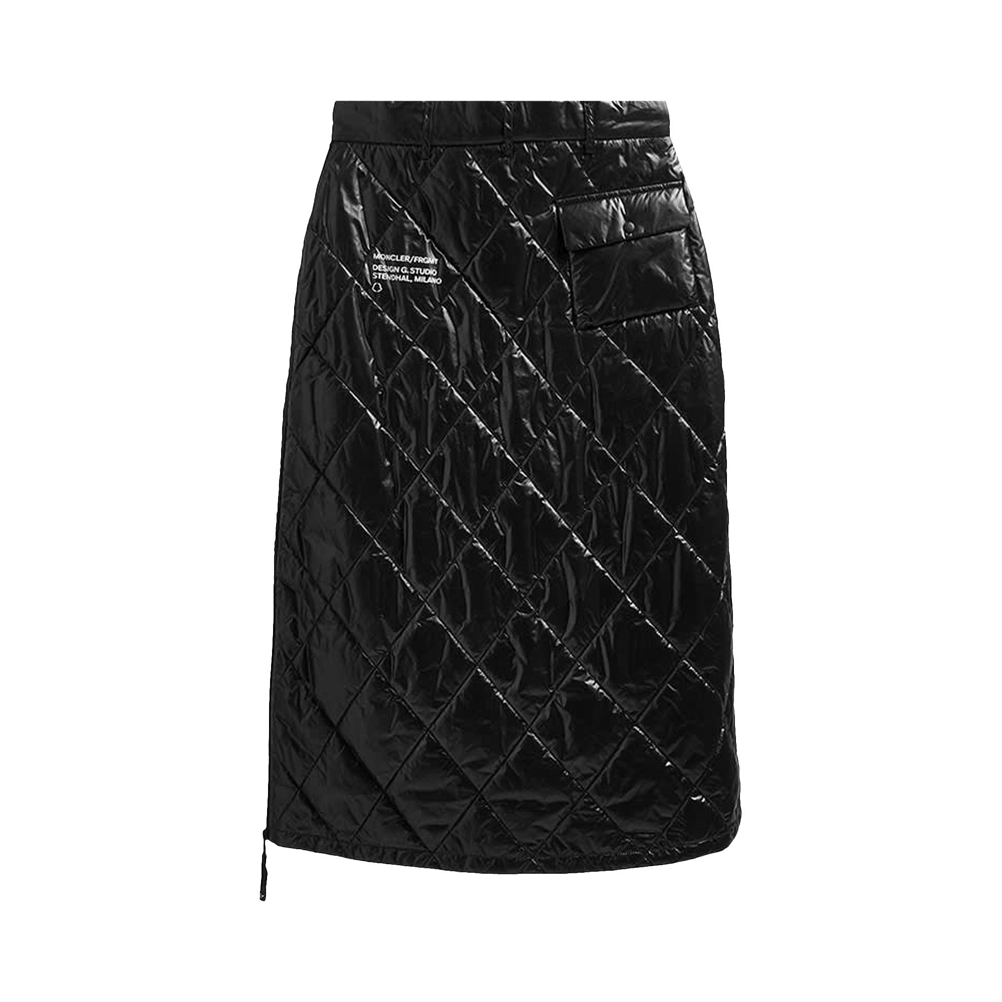 Buy Moncler x Fragment Quilted Shiny Outerwear Skirt 'Black