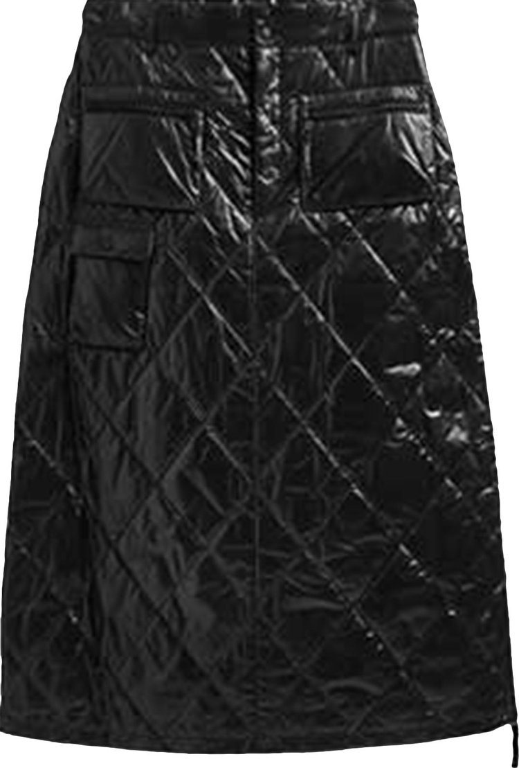 Moncler x Fragment Quilted Shiny Outerwear Skirt Black