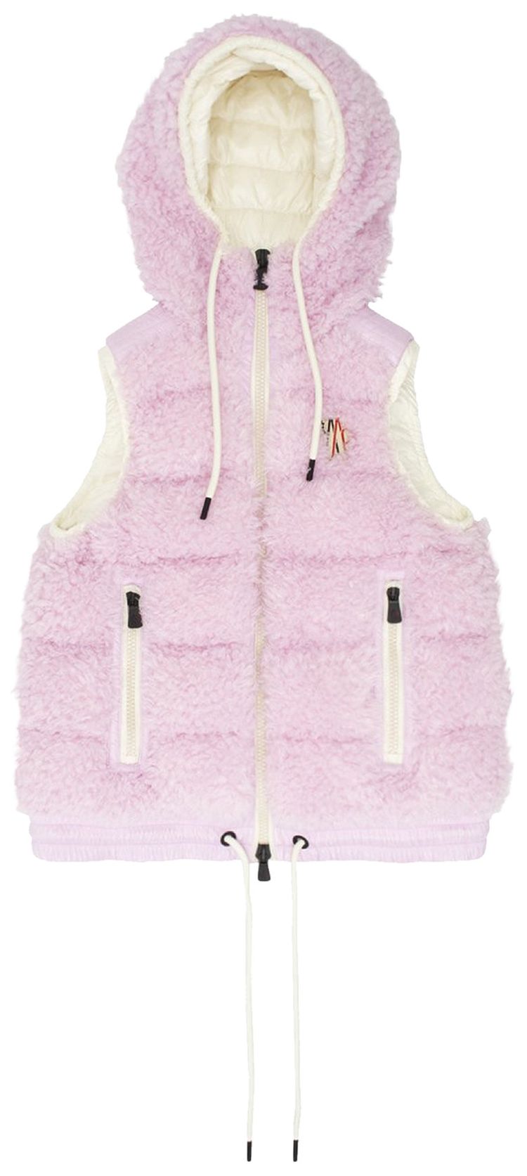 Moncler Cropped Fleece Gilet Pink