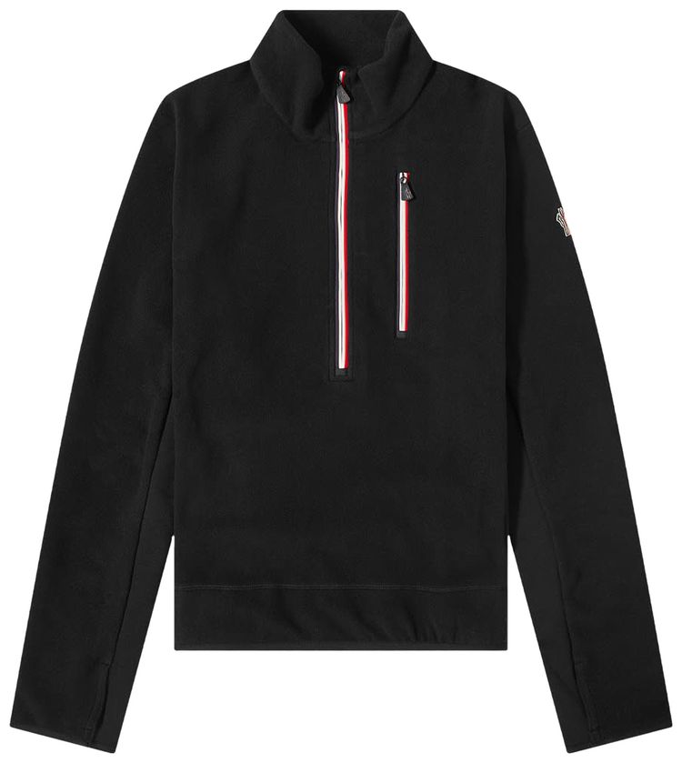 Moncler Quarter Zip Sweatshirt Black